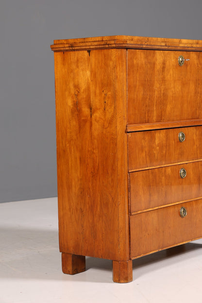 Beautiful Biedermeier Secretary Vertiko Antique Chest of Drawers Office Writing Desk