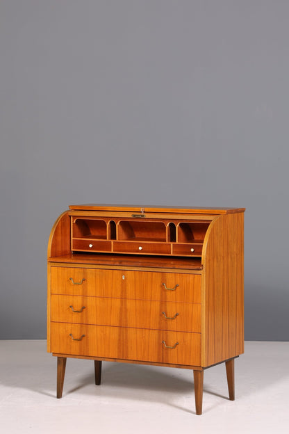 Wunderschöner Mid Century Rollladen Sekretär Danish Design Büro Schrank Büro Kommode