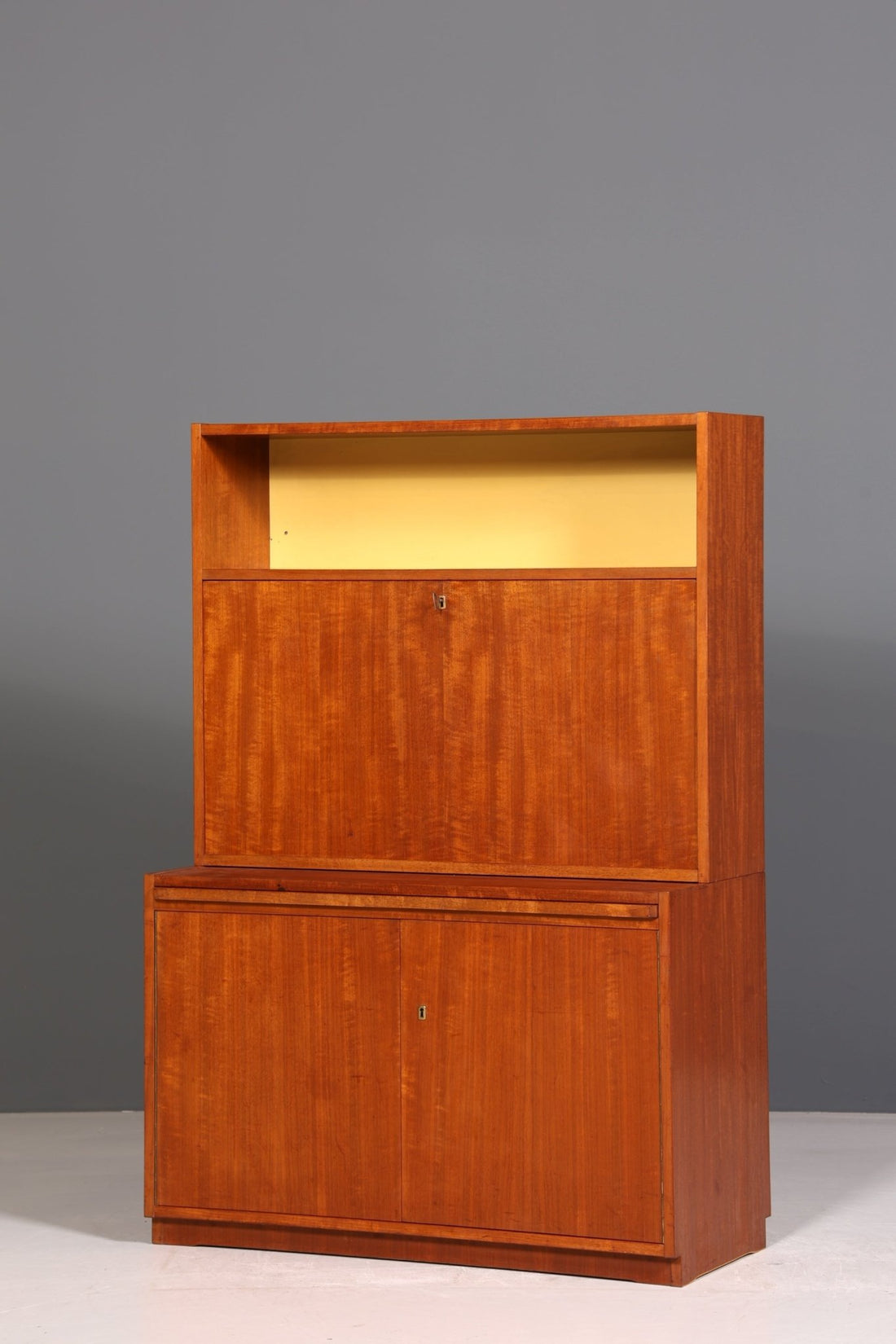 Wunderschöner Mid Century Schrank Vintage Highboard Sekretär Holz Regal Retro Vertiko 60s