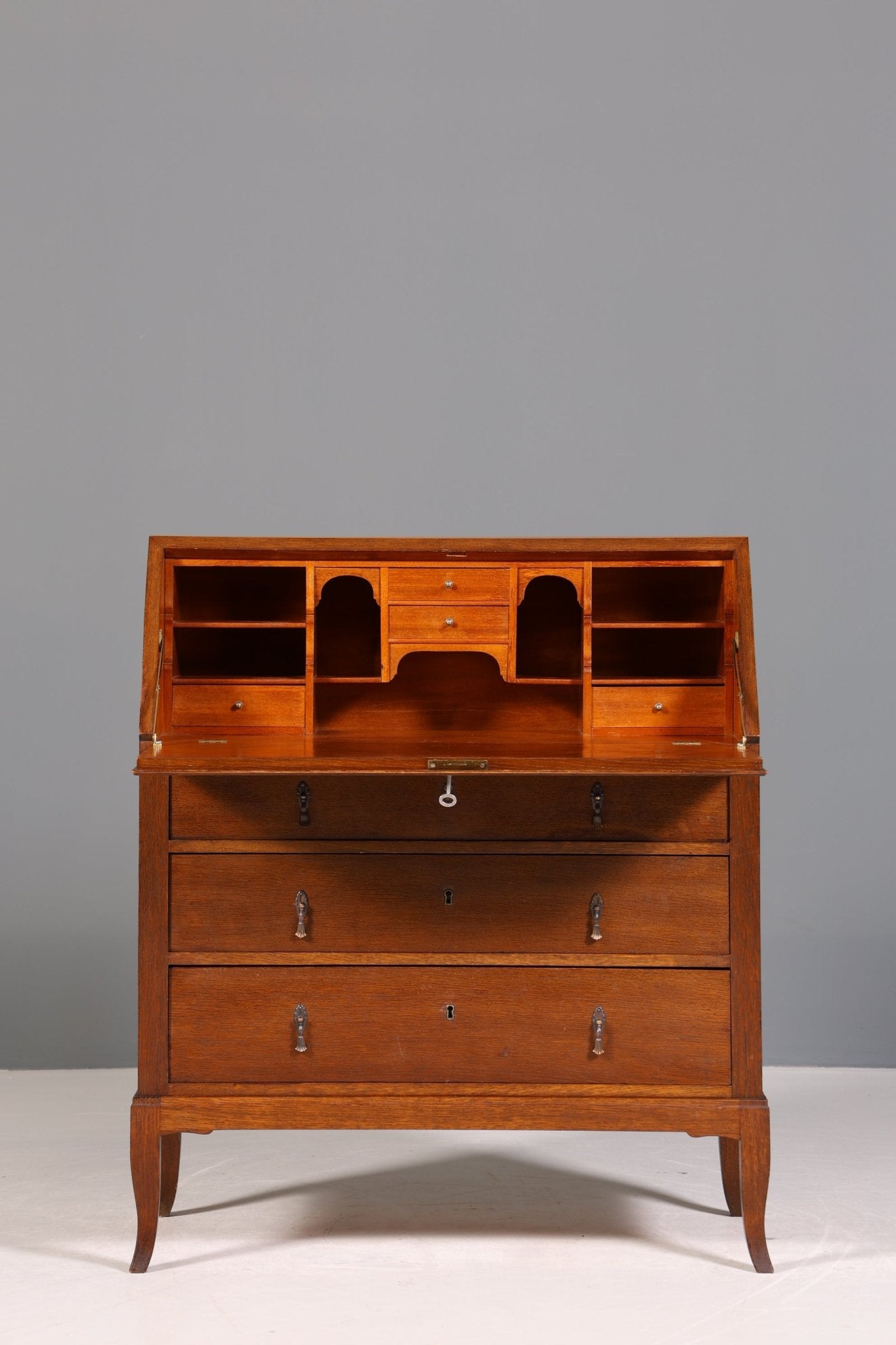 Beautiful secretary in Art Deco style antique around 1930 office chest of drawers writing desk office table