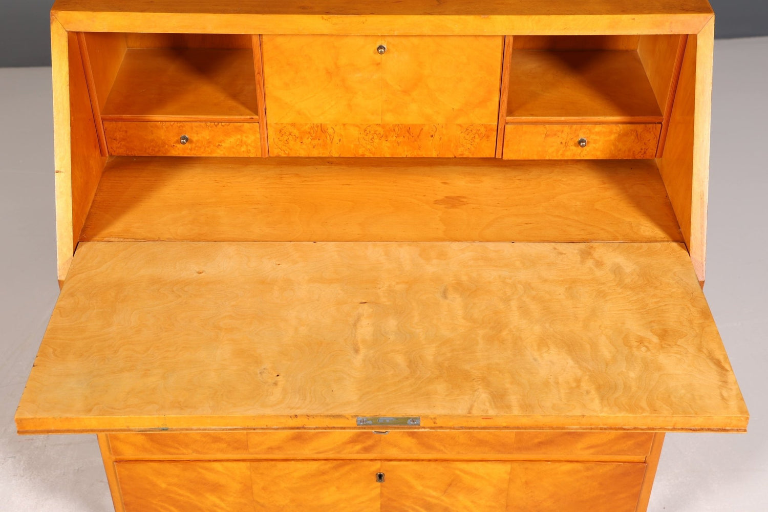 Beautiful secretary in the Biedermeier style around 1930, folding secretary, writing chest