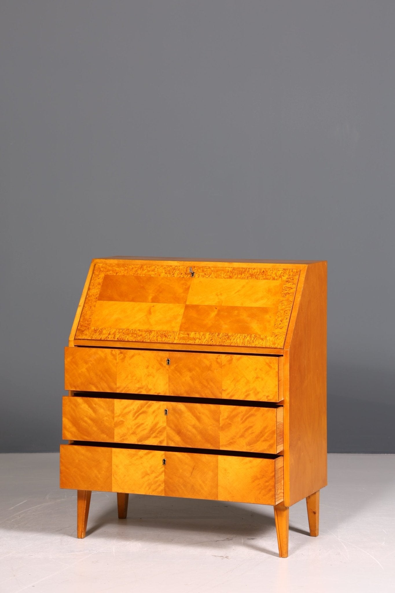 Beautiful secretary in the Biedermeier style around 1930, folding secretary, writing chest