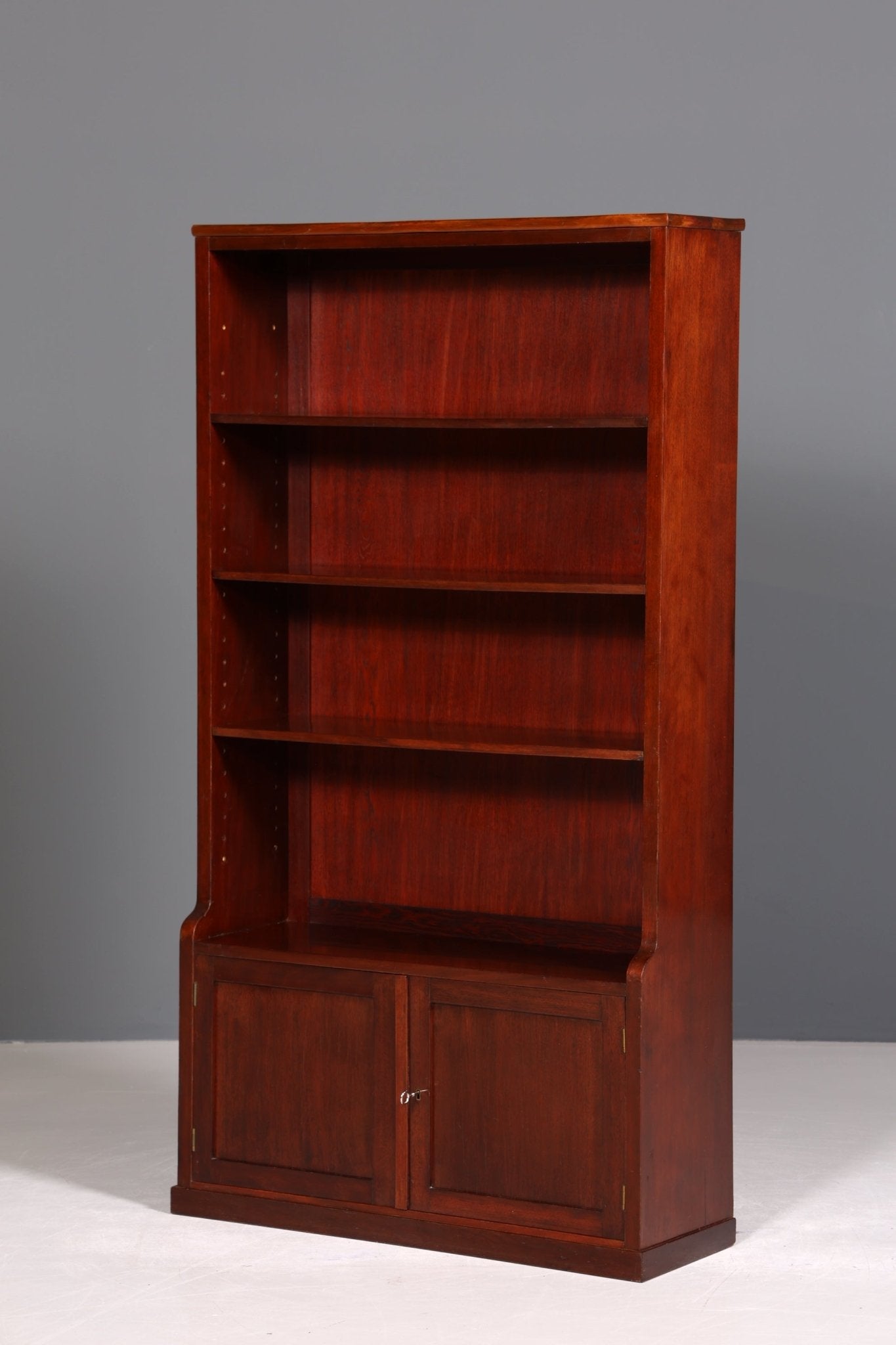 Beautiful English Bookcase Antique Shelf Art Deco Bookshelf Book Storage Cabinet 2 of 2