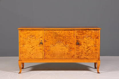 Wunderschönes Original Art Deco Sideboard Antik Schrank Birke TV Kommode um 1930