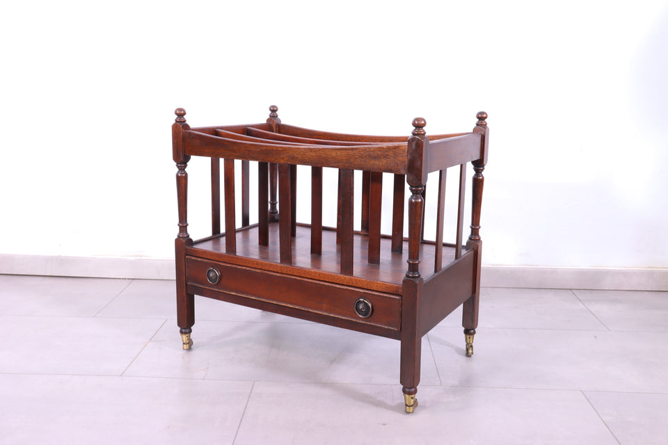 Seltener Englischer Zeitungsständer Canterbury Magazine Rack Antik 1920