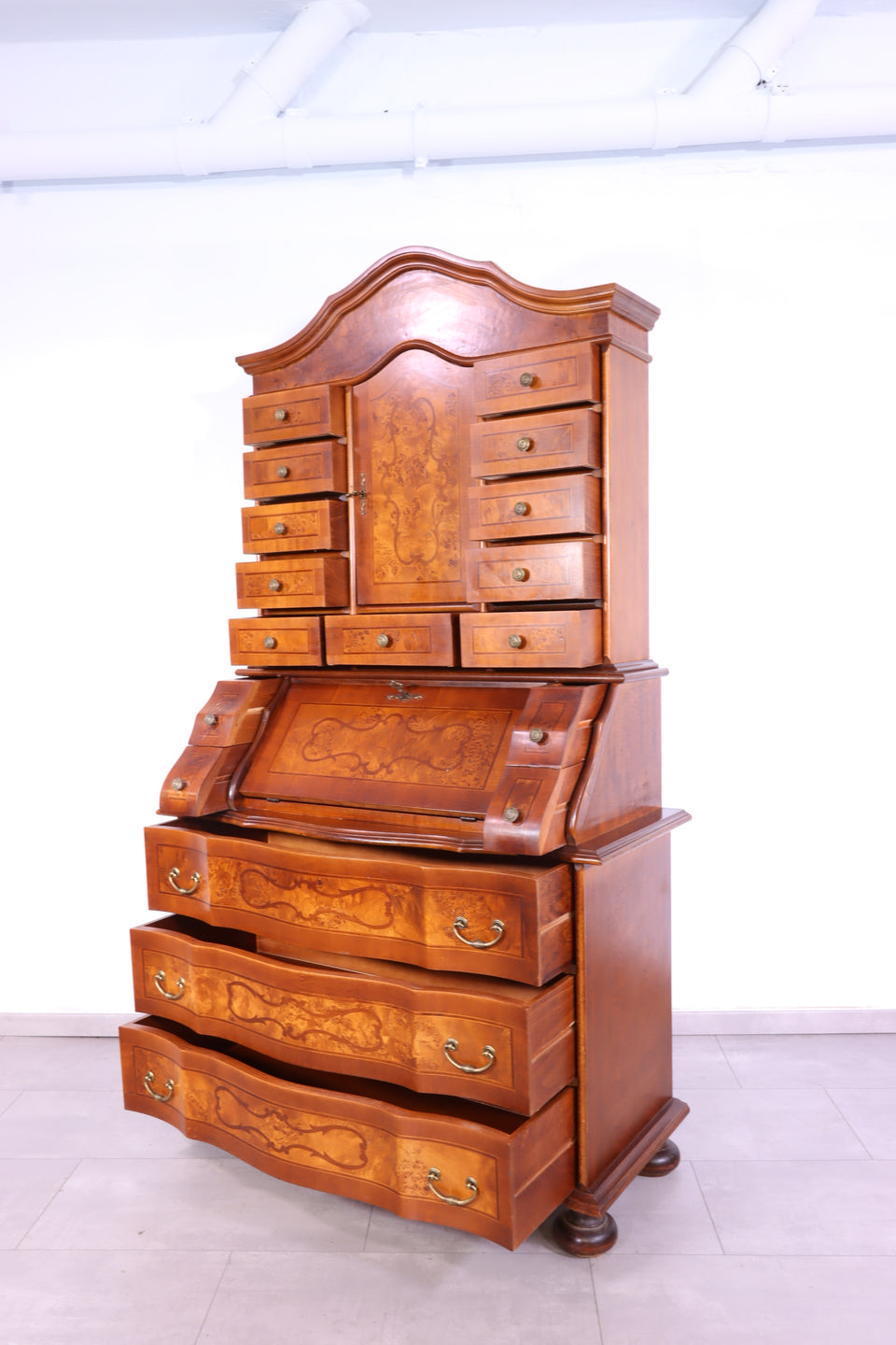 Prächtiger Sekretär Barock Stil Aufsatzsekretär Antik Stil Sekretär