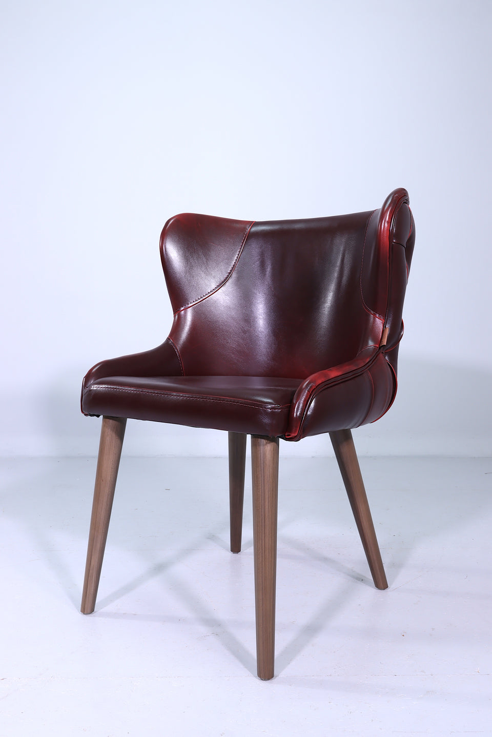 Edler Chesterfield Stuhl "Ambato" Englisch Esszimmerstuhl Oxblood Red