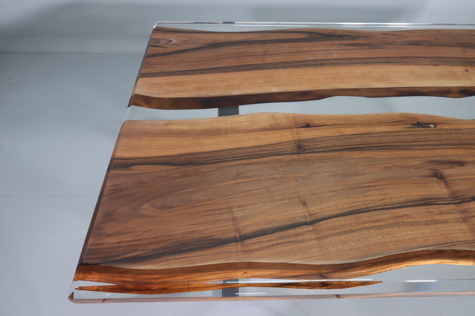 Einzigartiger Epoxidharz Tisch 180-90cm Nussbaum Esszimmer Tisch River Table