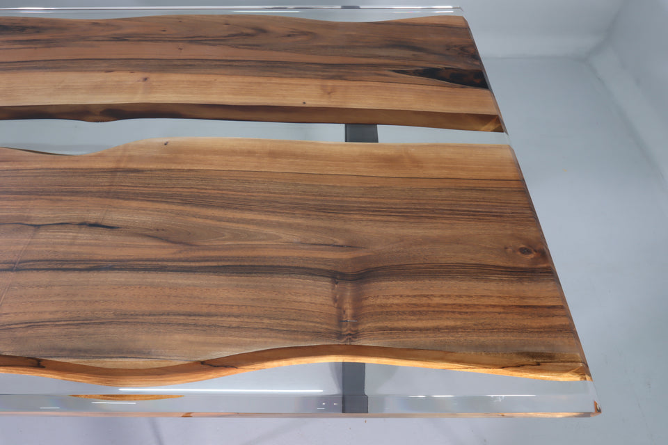 Einzigartiger Epoxidharz Tisch 180-90cm Nussbaum Esszimmer Tisch River Table