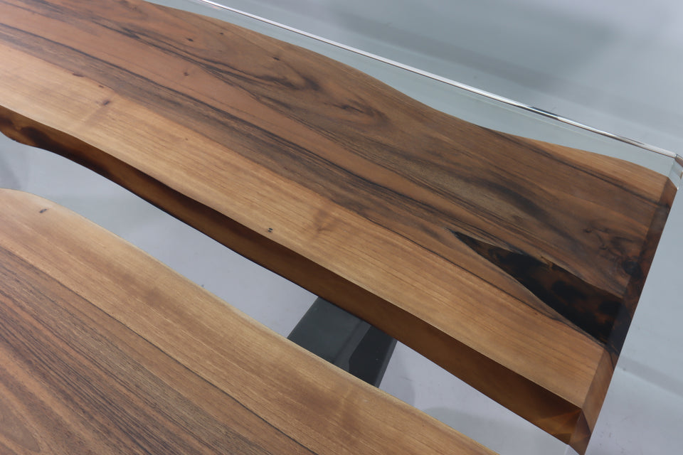 Einzigartiger Epoxidharz Tisch 180-90cm Nussbaum Esszimmer Tisch River Table