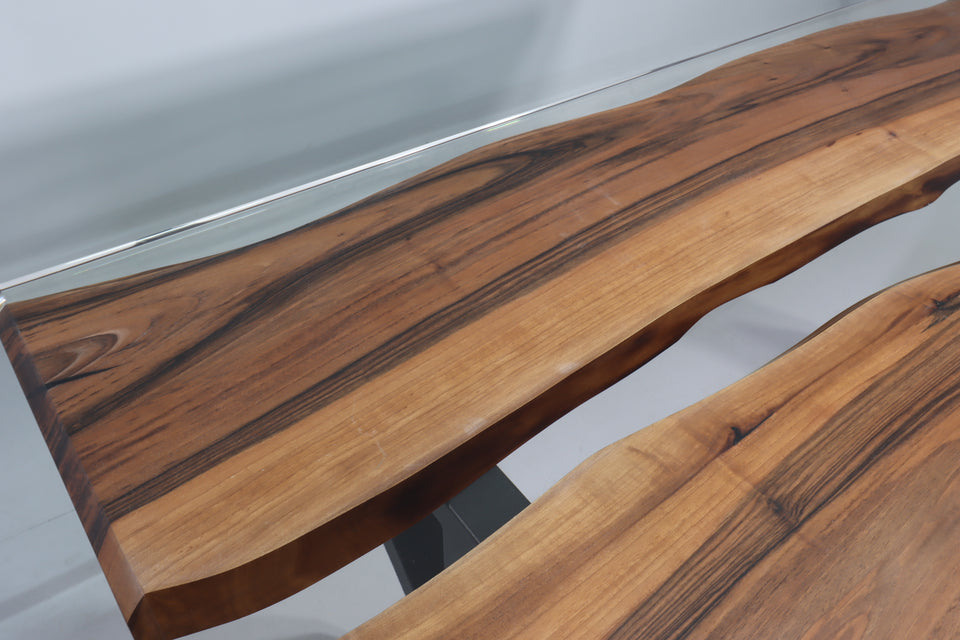Einzigartiger Epoxidharz Tisch 180-90cm Nussbaum Esszimmer Tisch River Table
