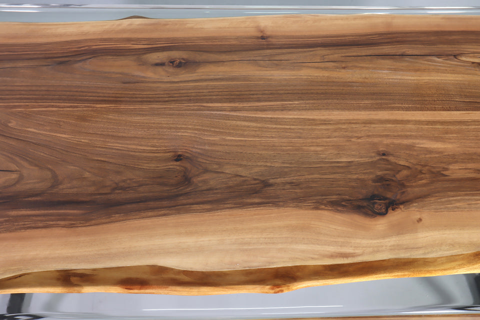 Einzigartiger Epoxidharz Tisch 219-89cm Nussbaum Esszimmer Tisch River Table