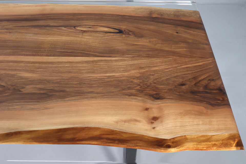 Einzigartiger Epoxidharz Tisch 219-89cm Nussbaum Esszimmer Tisch River Table
