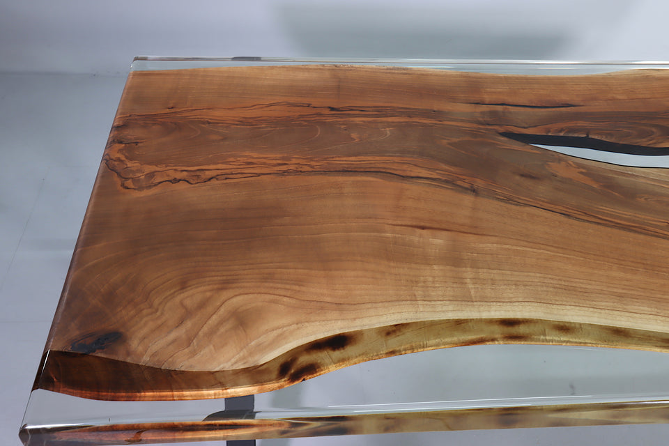 Einzigartiger Epoxidharz Tisch 200-90cm Nussbaum Esszimmer Tisch River Table