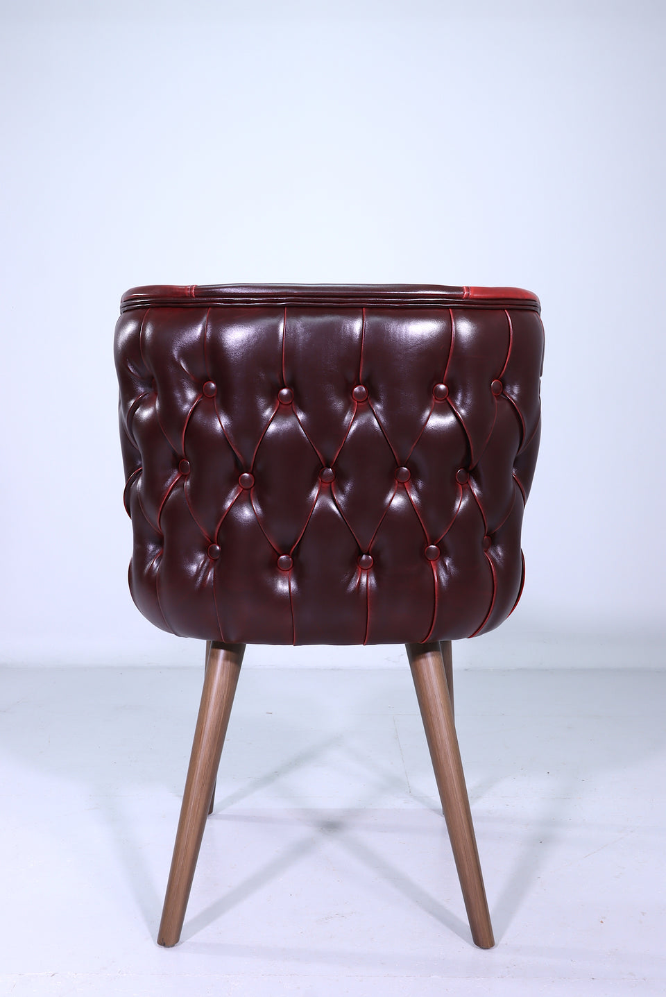 Edler Chesterfield Stuhl "Ambato" Englisch Esszimmerstuhl Oxblood Red