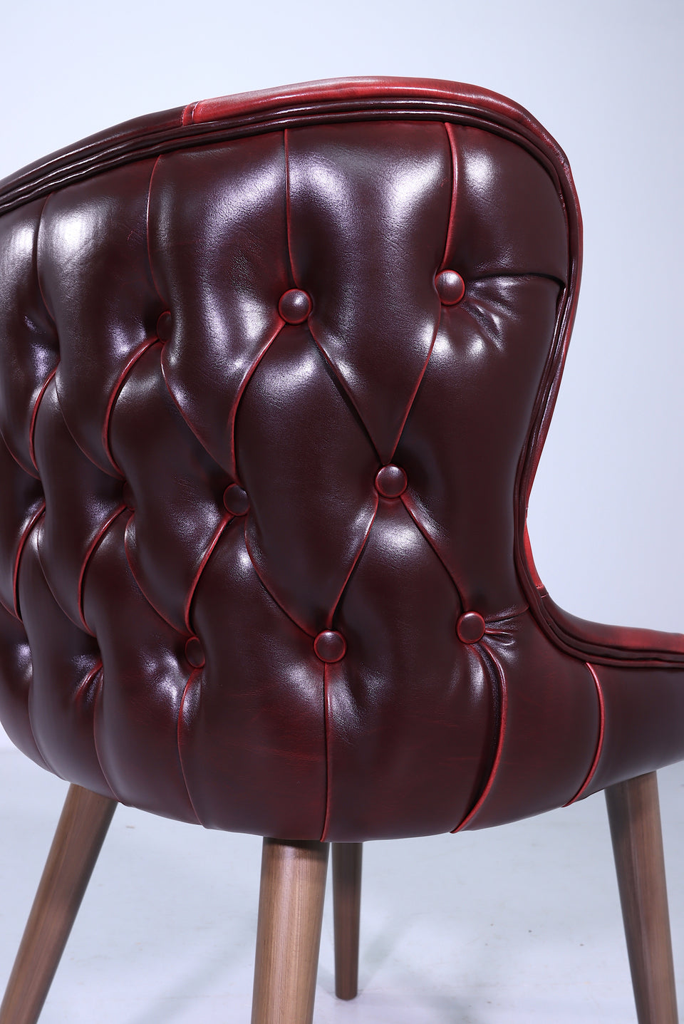 Edler Chesterfield Stuhl "Ambato" Englisch Esszimmerstuhl Oxblood Red