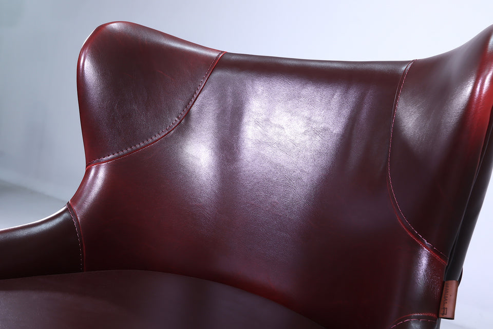 Edler Chesterfield Stuhl "Ambato" Englisch Esszimmerstuhl Oxblood Red