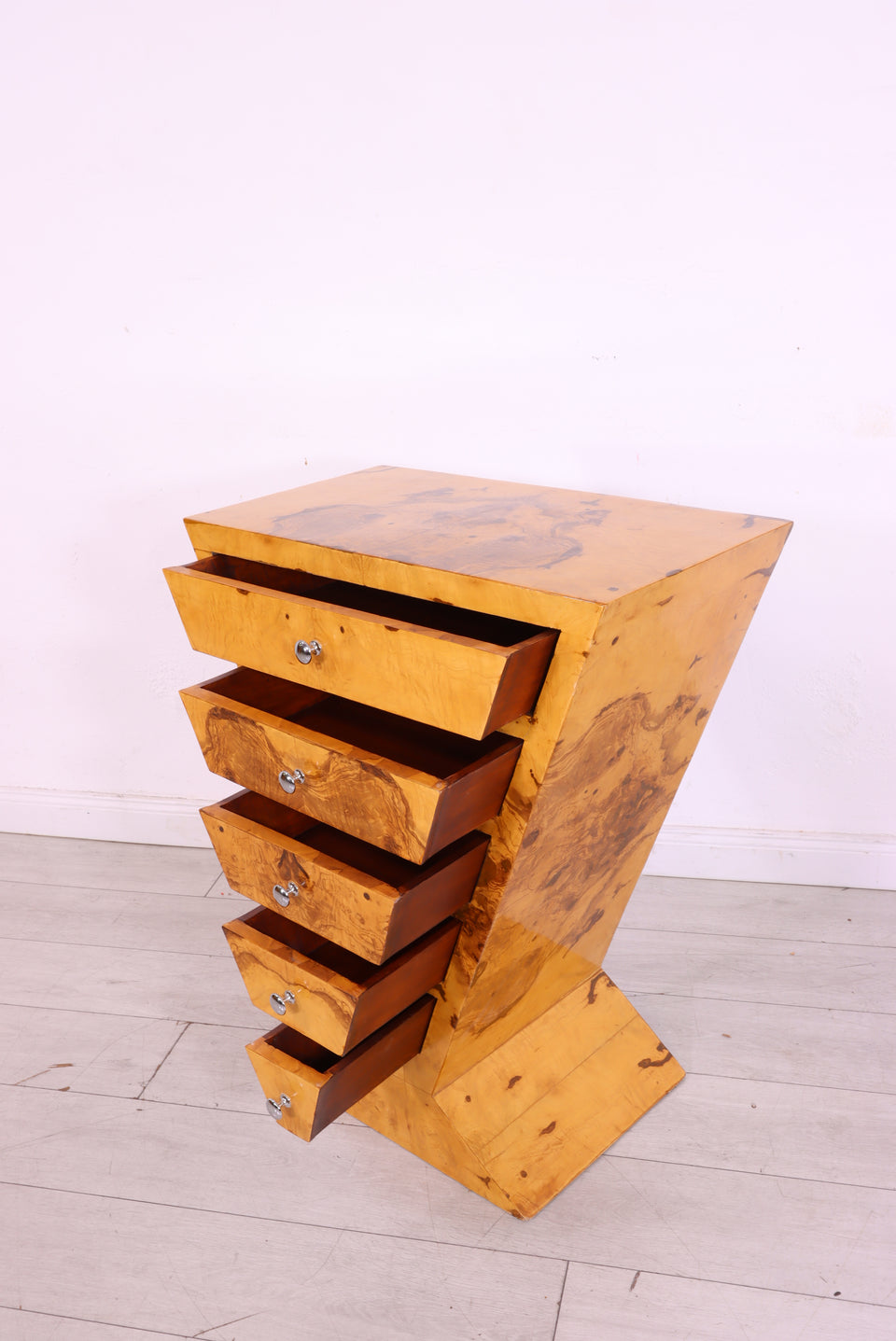 Traumhaftes Art Deco Highboard Birke Antik Stil Kommode 2 von 2