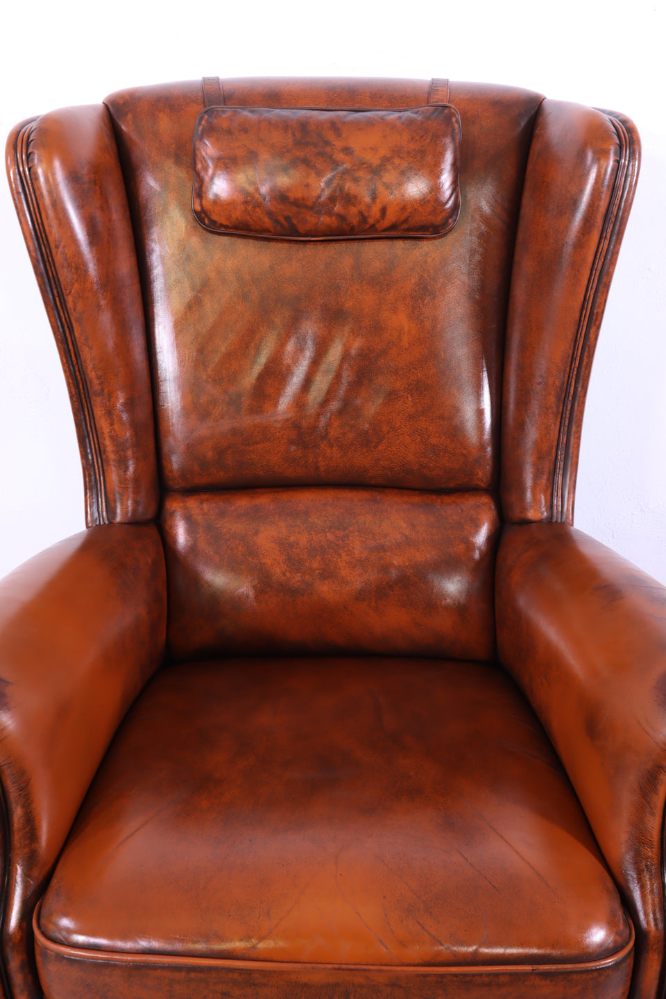 Vintage Line Ohrensessel Dudley - Echtleder Sessel Columbia Brown