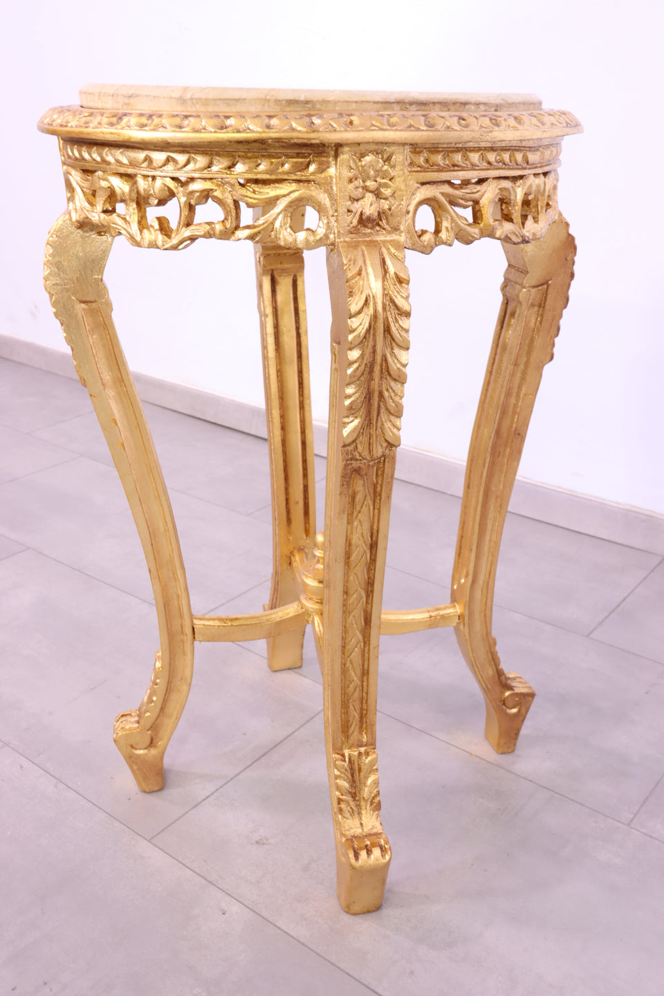 Wunderschöner Barock Stil Beistelltisch Blumenhocker Ablage Marmor