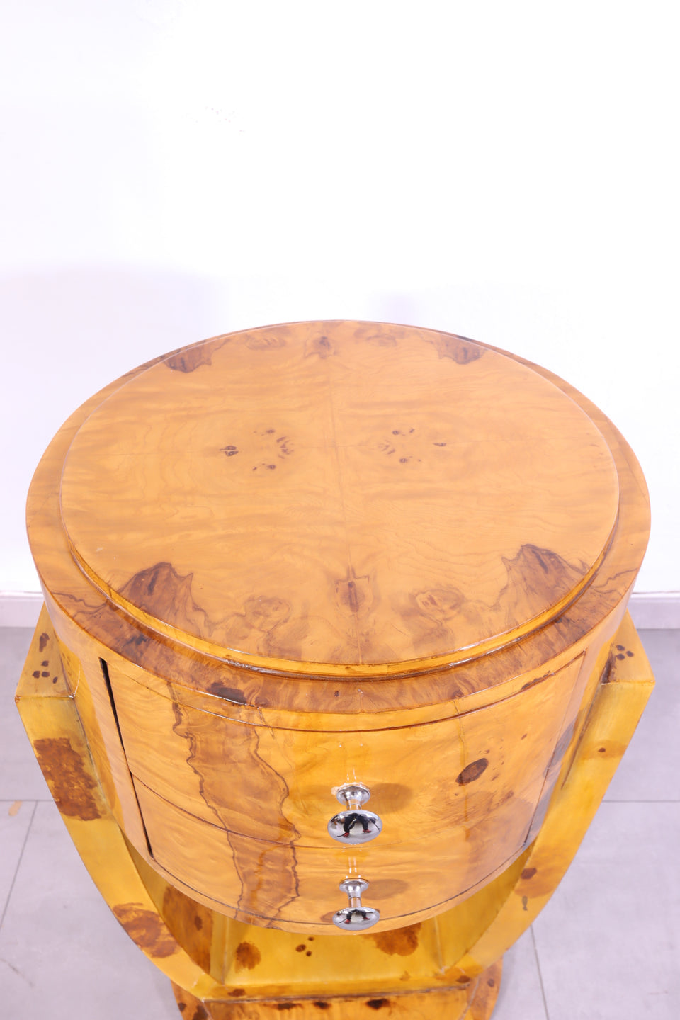 Art Deco Stil Beistelltisch Birke Nachttisch Kommode 1 von 2