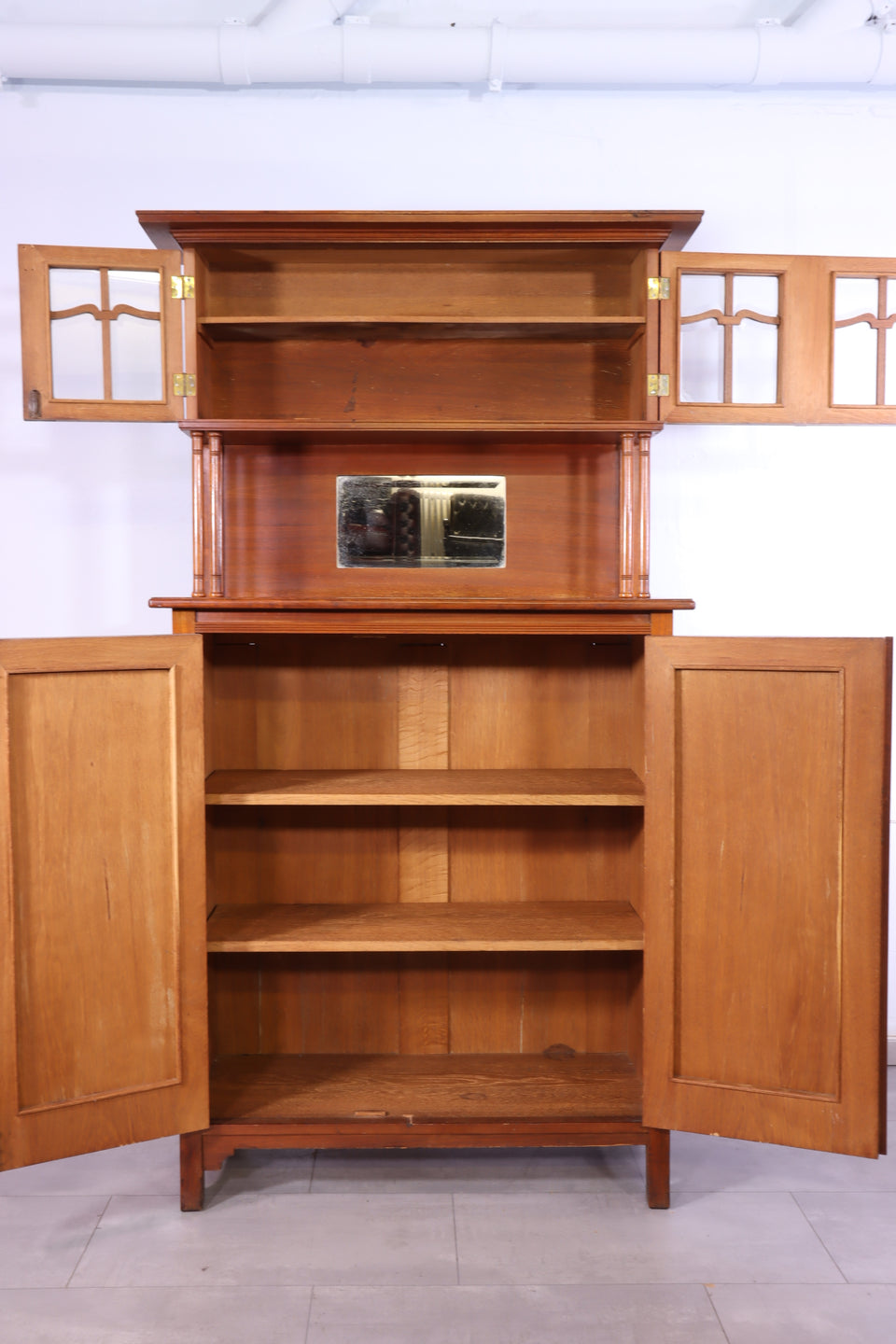 Traumhaftes Jugendstil Vertiko Aufsatz Schrank Antik