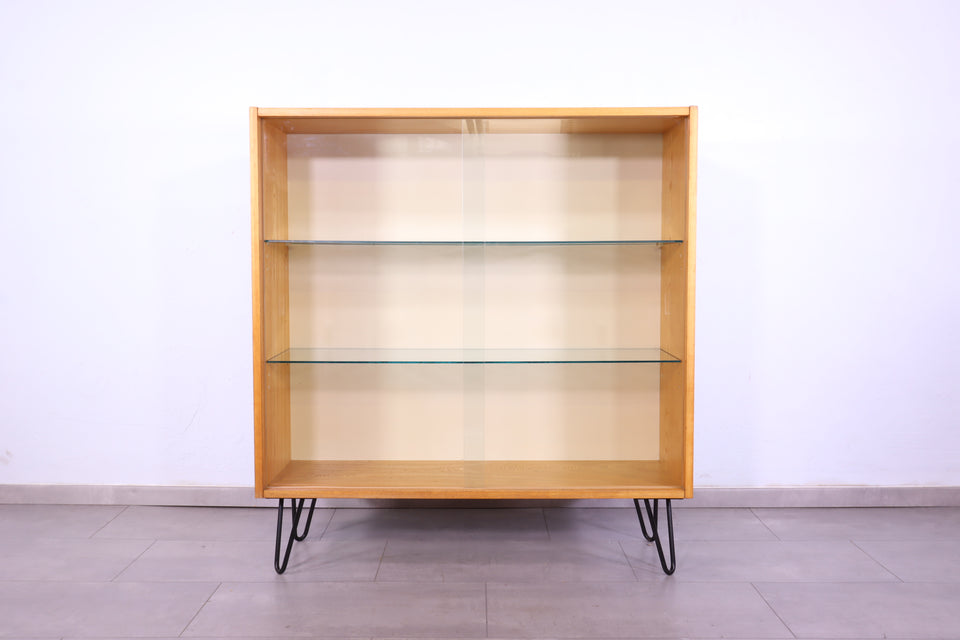 Original Hellerau Vitrine Mid Century Bücherregal Hairpin Legs Design