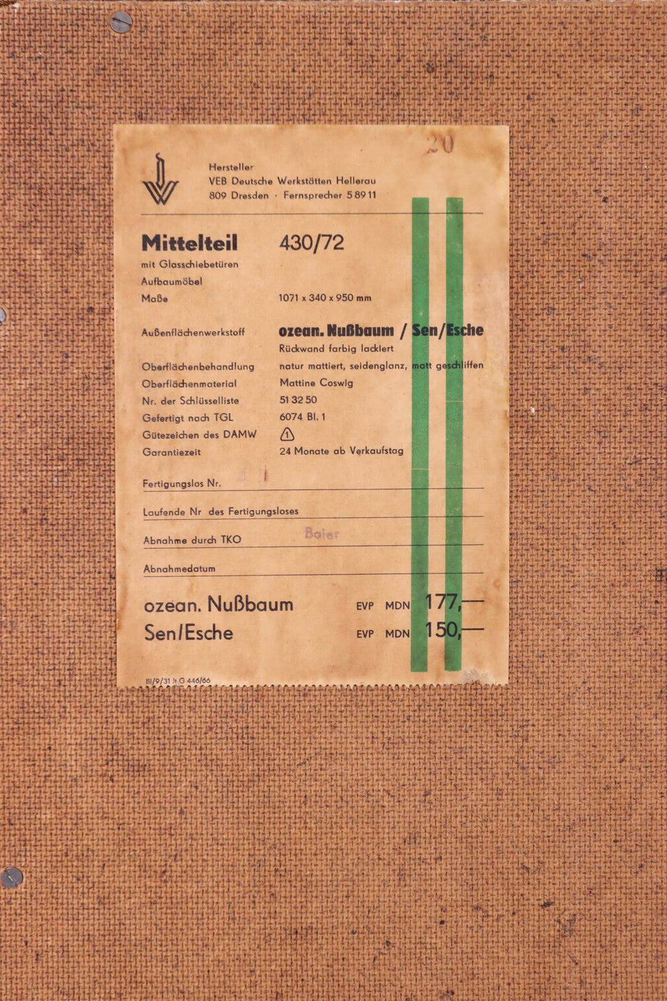Original Hellerau Vitrine Mid Century Bücherregal Hairpin Legs Design