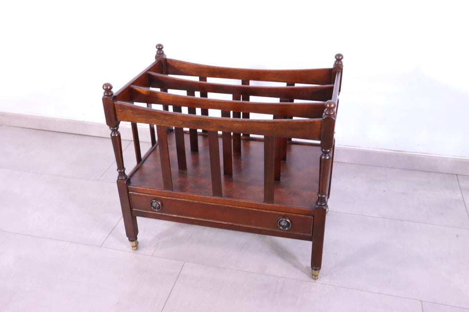 Seltener Englischer Zeitungsständer Canterbury Magazine Rack Antik 1920