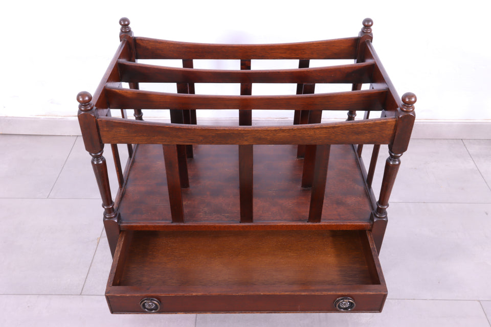 Seltener Englischer Zeitungsständer Canterbury Magazine Rack Antik 1920