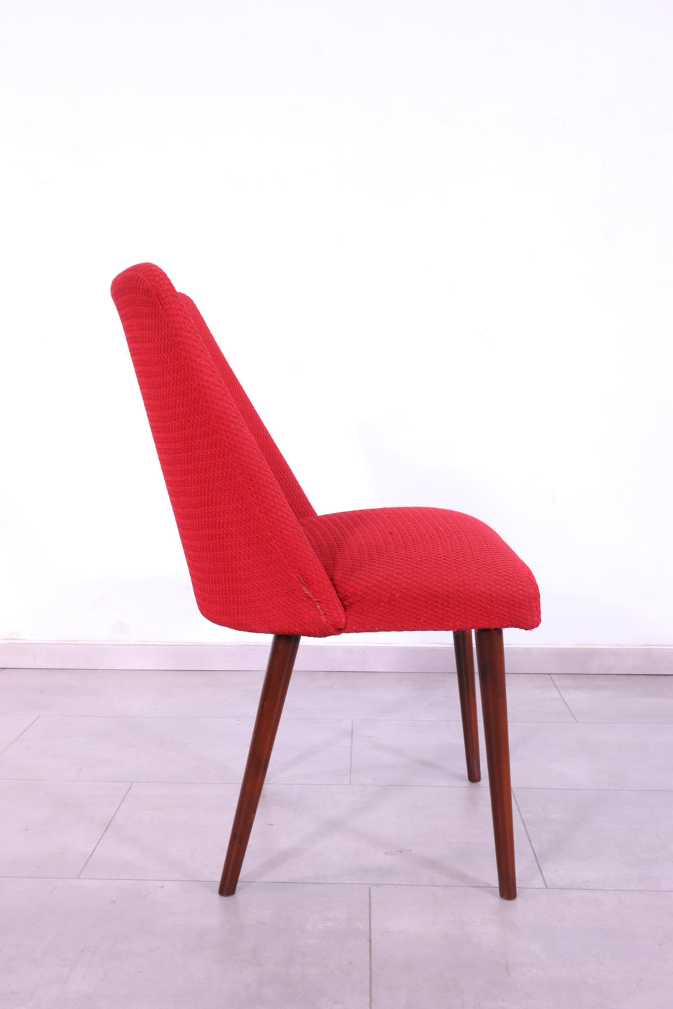 Wunderschöner Mid Century Stuhl Retro Rot Cocktail Stuhl 2 von 2