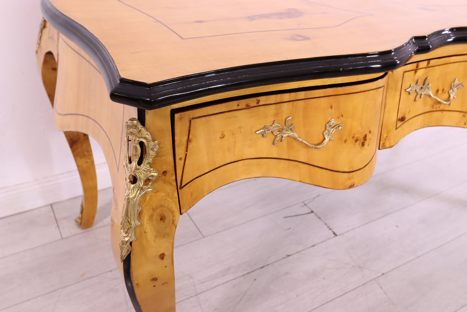 Eleganter Schreibtisch im Biedermeier Stil Birke echt Holz
