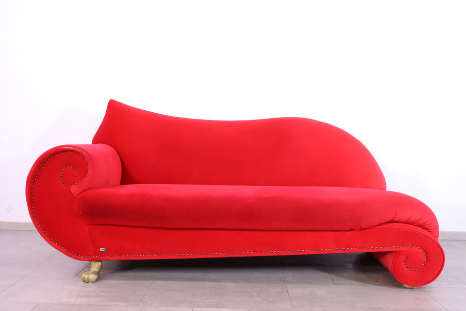 Original Bretz Designer Couch Recamiere Samt Stoff 2 von 2