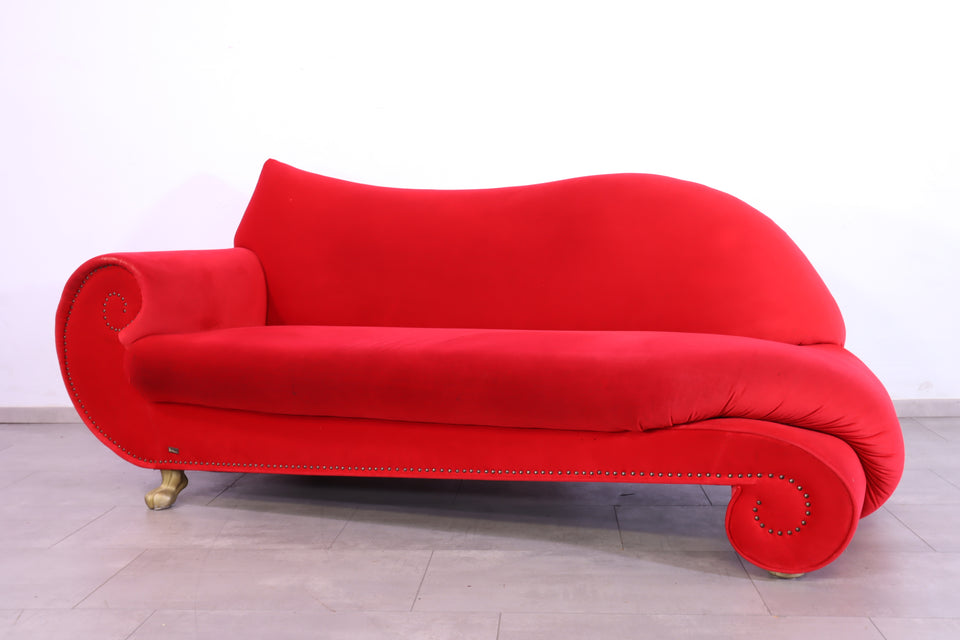 Original Bretz Designer Couch Recamiere Samt Stoff 2 von 2