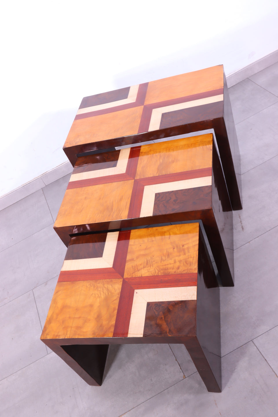 Edler Art Deco Stil Beistelltische 3er Satz Ablage Kult Ablage