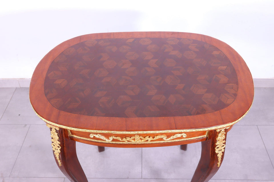 Ovaler Barock Stil Louis XV Beistelltisch Antik Stil Ablage