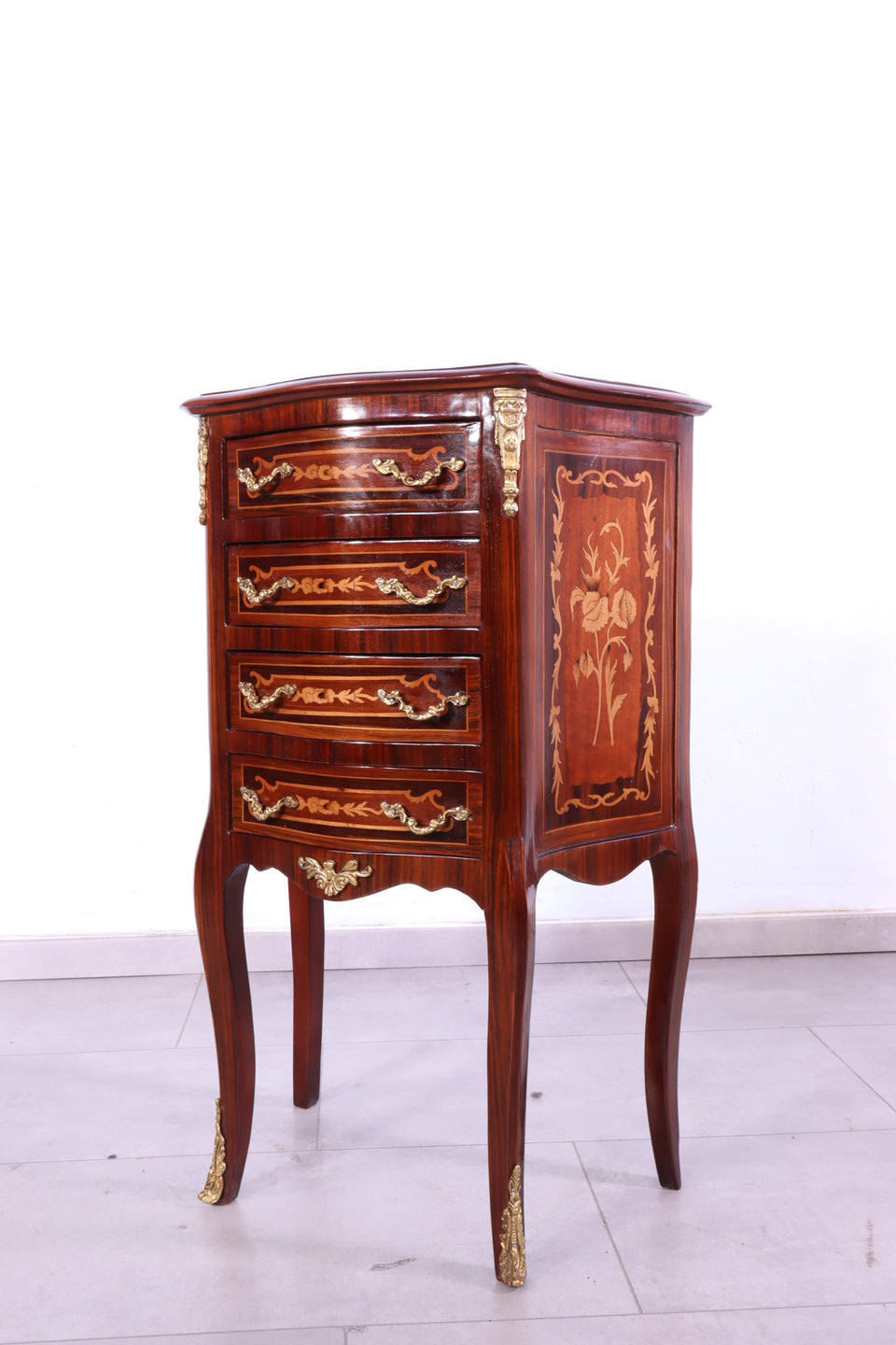 Edle Barock Stil Kommode Messing Antik Stil Beistelltisch Ablage