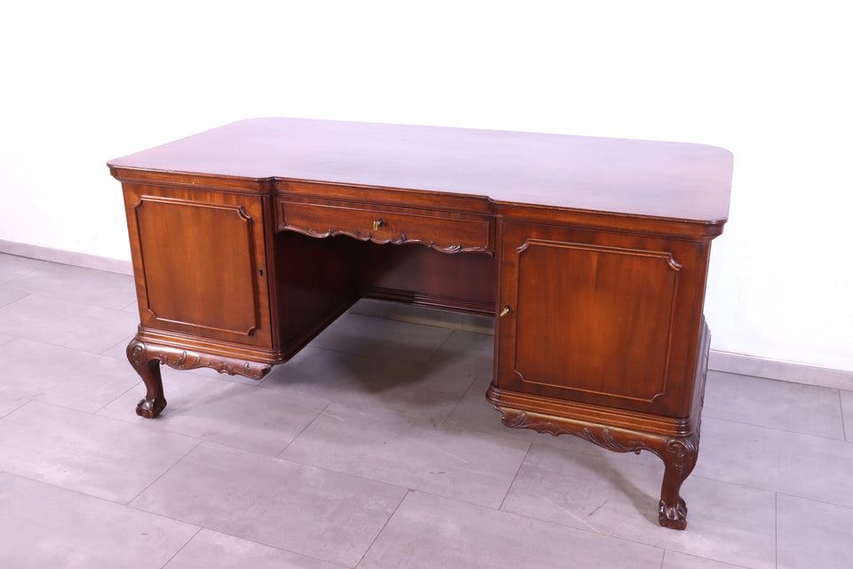 Wunderschöner Chippendale Schreibtisch echt Holz Vintage Bürotisch