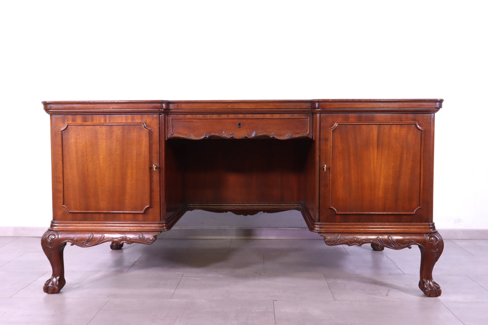 Wunderschöner Chippendale Schreibtisch echt Holz Vintage Bürotisch