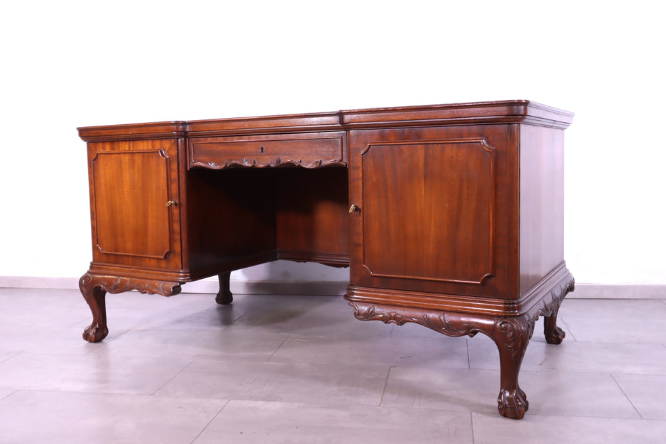 Wunderschöner Chippendale Schreibtisch echt Holz Vintage Bürotisch
