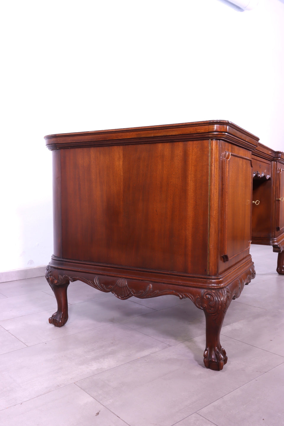 Wunderschöner Chippendale Schreibtisch echt Holz Vintage Bürotisch