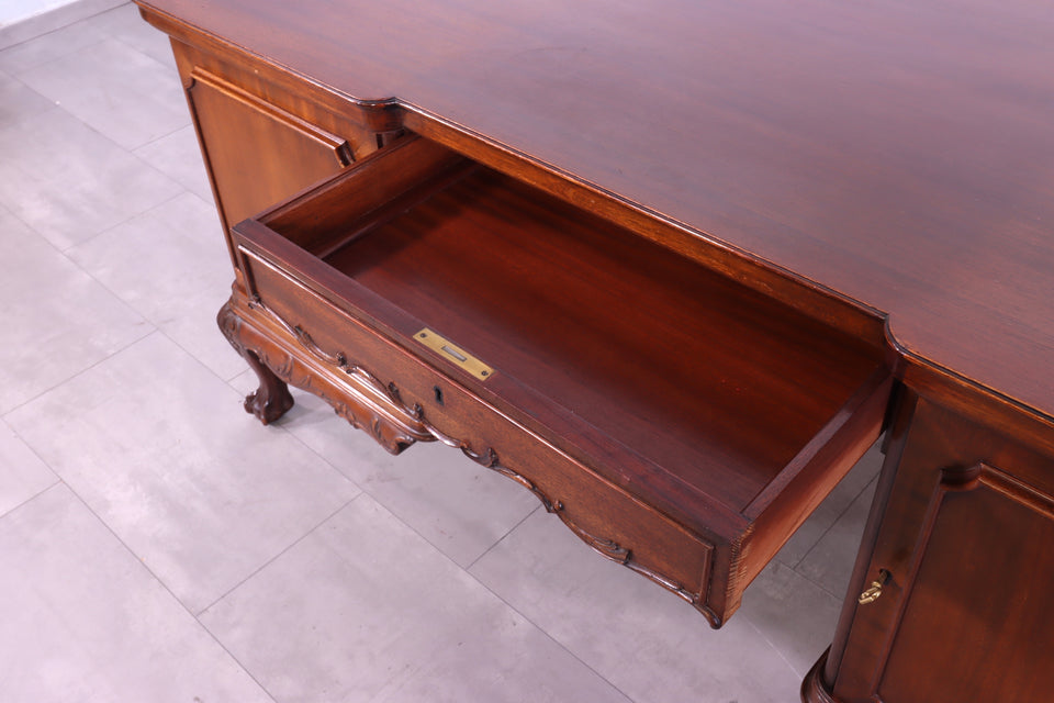 Wunderschöner Chippendale Schreibtisch echt Holz Vintage Bürotisch