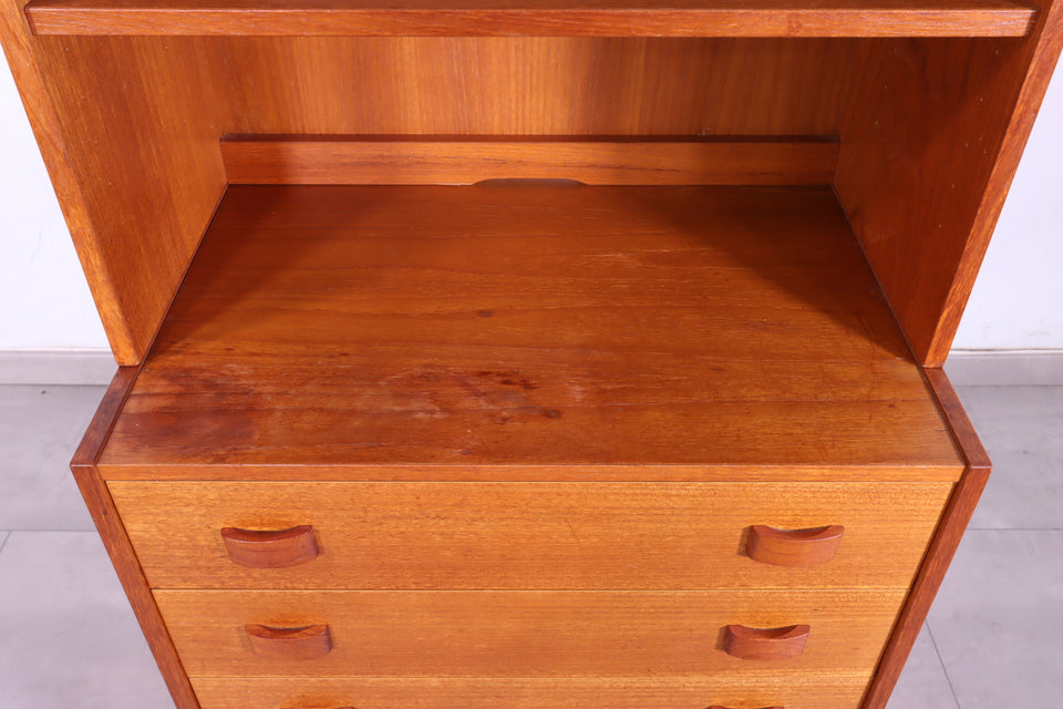 Teak Holz Domino MØbler Dänisches Regal Bücherregal Kommode
