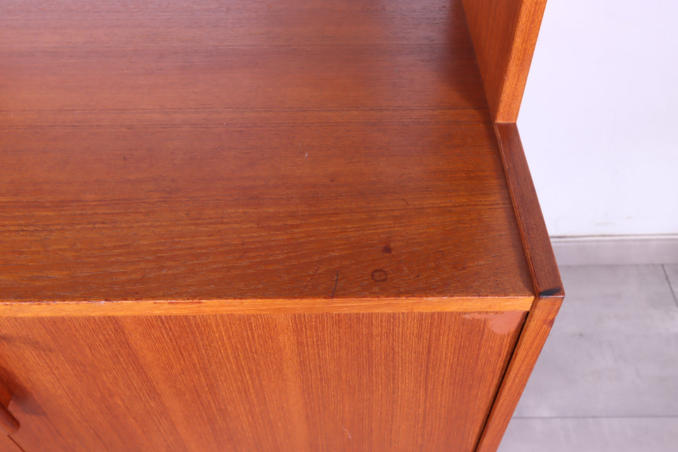 Schlichtes Mid Century Regal Danish Design Bücherregal Retro Schrank Kommode