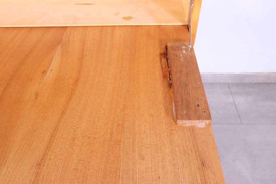 Schlichtes Original Hellerau Highboard Mid Century Retro Sekretär Schrank Holz Kommode