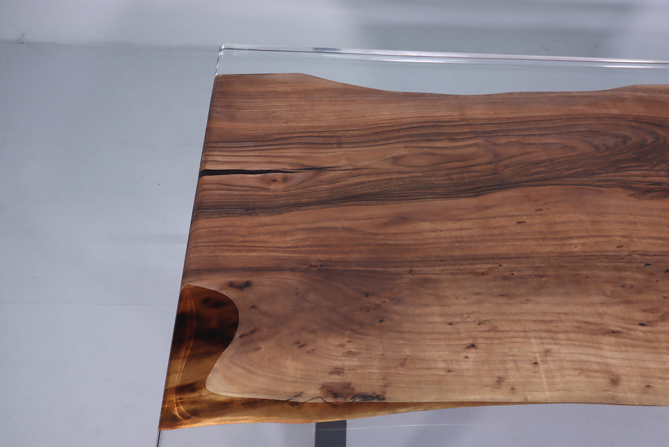 Einzigartiger Epoxidharz Tisch 180-90cm Nussbaum Esszimmer Tisch