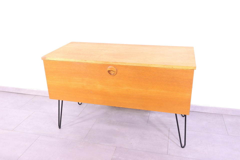 Original Hellerau Kommode Joachim Nebelung 430 Bauhaus Klappschrank Hairpin Legs 1 von 3