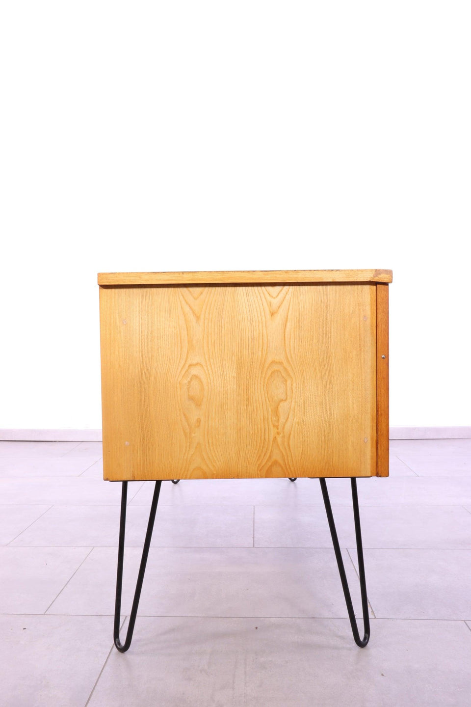 Original Hellerau Kommode Joachim Nebelung 430 Bauhaus Klappschrank Hairpin Legs 1 von 3