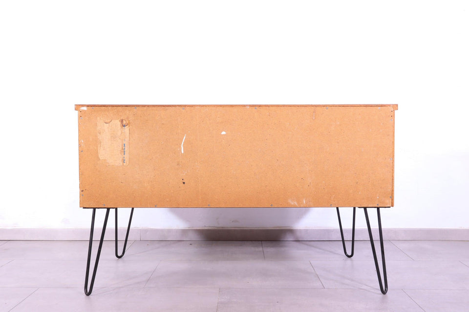 Original Hellerau Kommode Joachim Nebelung 430 Bauhaus Klappschrank Hairpin Legs 1 von 3
