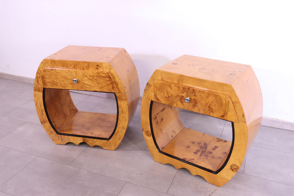 Edler Art Deco Stil Beistelltisch Birke Ablage Nachttisch Kommode 1 von 2